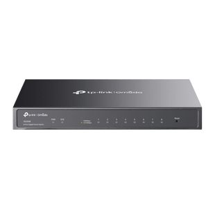 Switch Administrado Gigabit 8 Puertos / Omada SDN / 16 Gbps Capacidad Switching / Gestión Cloud y Local / VLAN / QoS / ACL / Sin Ventiladores / Montaje Pared-Escritorio