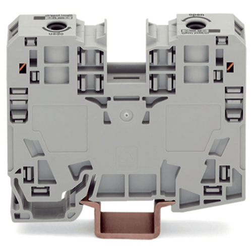 Borna de Paso / 2 Conductores / 35 mm² / POWER CAGE CLAMP / Montaje en Carril DIN 35 x 15 / Poliamida (PA66) / Gris / Tensión 1000 V / Corriente 125 A
