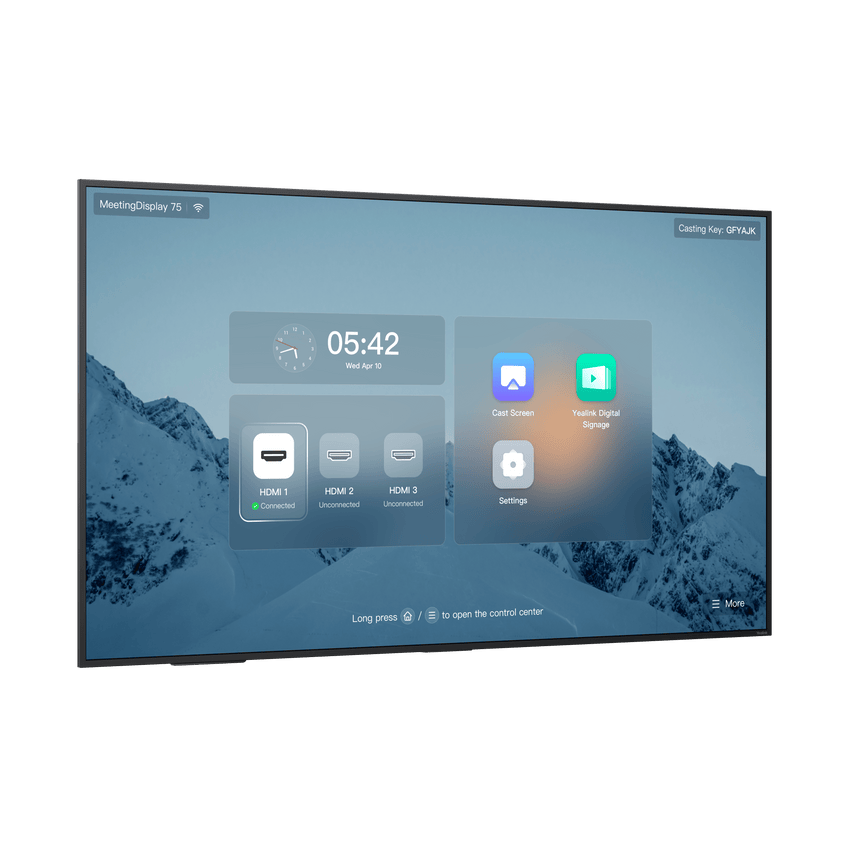 Pantalla Profesional Yealink de 75" MD-75 para Salas de Juntas, con Integración a MeetingBars y Control Inteligente