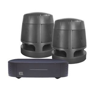 KIT Amplificador VSSL A1X | 2 Bocinas Acoustiscape TruAudio Modelo AS360 |  IP66