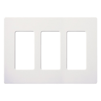 Tapa Color Blanco para interruptor o dimmer Lutron, 3 gang, limpio y moderno