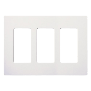 Tapa Color Blanco para interruptor o dimmer Lutron, 3 gang, limpio y moderno