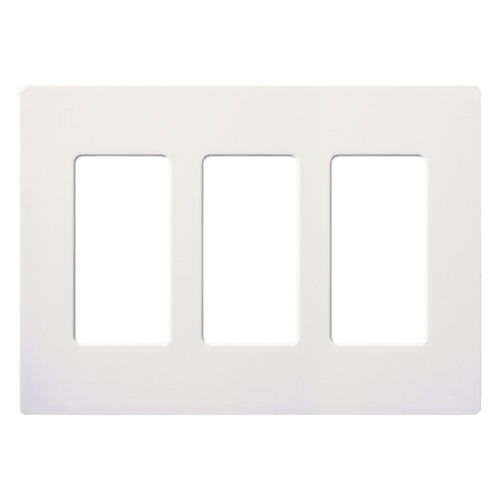 Tapa Color Blanco para interruptor o dimmer Lutron, 3 gang, limpio y moderno