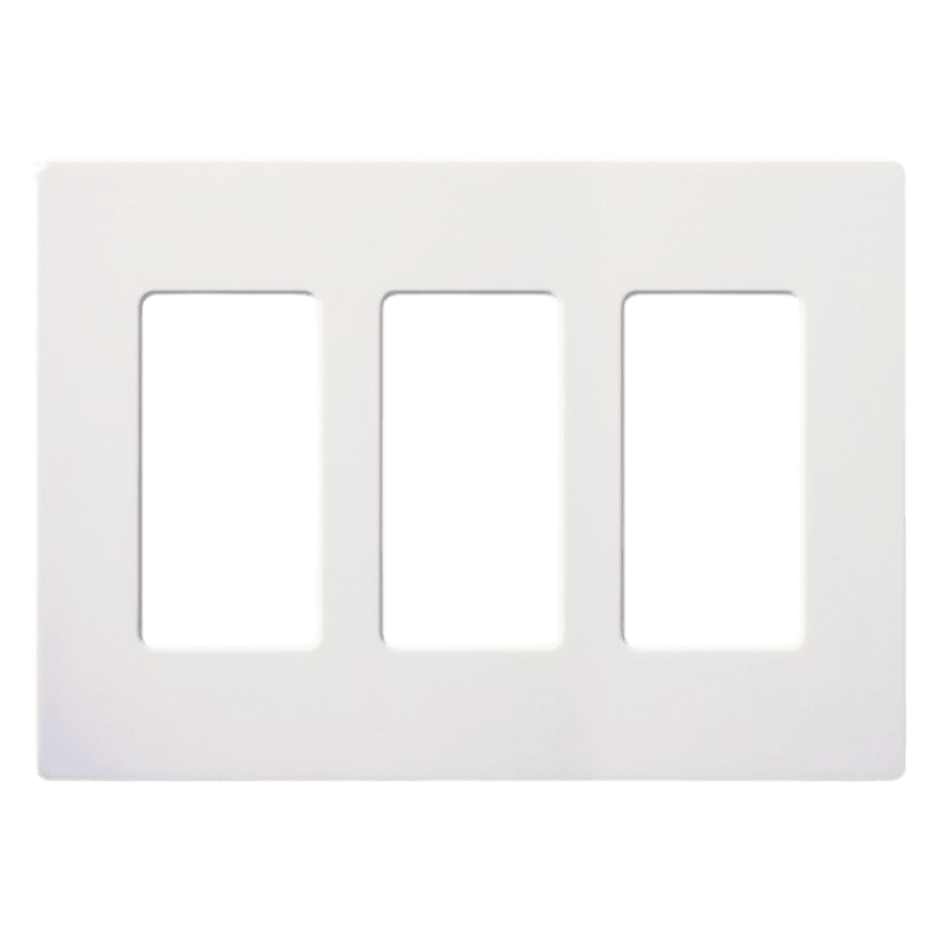 Tapa Color Blanco para interruptor o dimmer Lutron, 3 gang, limpio y moderno