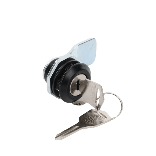 Cerradura con Paleta Metálica con 2 llaves para Gabinetes de Acero.