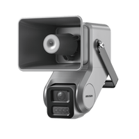 Cámara IP 4 Megapixel + Bocina IP Integrada / Lente Motorizado 2.8 a 12 mm / 7 Watts de Potencia / Exterior IP67 / PoE / Metal / Dual Light  / Hik-Connect / Ideal para Almacenes o Bodegas y Zonas Ahisladas