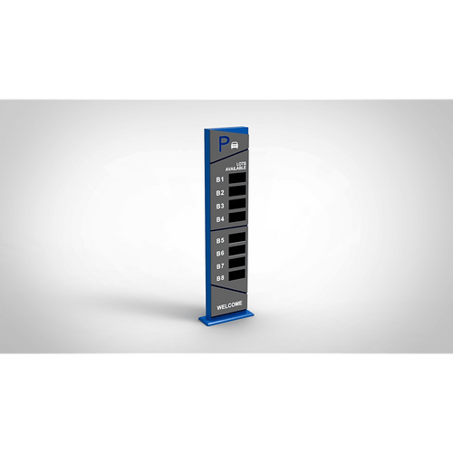 Pantalla Principal de Guía de Estacionamiento / 8 Módulos / Mensaje de Bienvenida / Uso con Aplicación de Guía de Estacionamiento