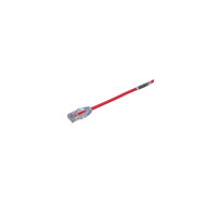 Cable de Parcheo TX6, UTP Cat6, Diámetro Reducido (28AWG), Color Rojo, 0.5 Metros (1.64 Pies)