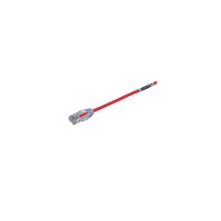 Cable de Parcheo TX6, UTP Cat6, Diámetro Reducido (28AWG), Color Rojo, 0.5 Metros (1.64 Pies)