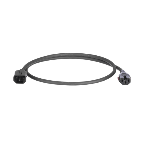 Cable de Alimentación Eléctrica Con Bloqueo Doble de Seguridad, de IEC C14 a IEC C13, 4 ft. de Largo, Color Negro, Paquete de 10 Piezas