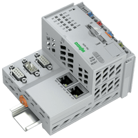 Controlador PFC200 PLC / 2ª Generación / 2 x ETHERNET 10/100 Mbps / RS-232/485 / CAN / CANopen / PROFIBUS-Slave / Cortex A8 1 GHz / 512 MB RAM / 4096 MB Flash / CODESYS V3.5 / e!COCKPIT / Linux RT / IP20 / -20...+60°C