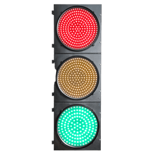 Semáforo LED Full Ball, 300 mm, PC+ABS, IP53, 149 LEDs Rojo/Amarillo, 97 LEDs Verde, 400 m Visibilidad, 100.000 Horas Vida Útil