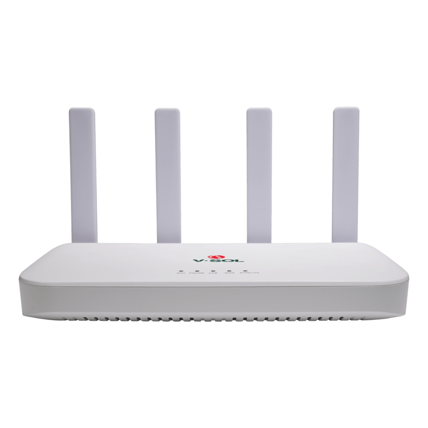 ONU GPON/EPON con Wi-Fi 6 AX1500 / Wi-Fi Doble banda 2.4 y 5 GHz / 4 Puertos Gigabit / Puerto PON SC/APC