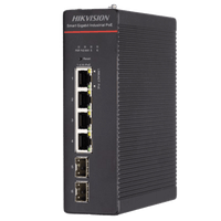 Switch Industrial / Administrable Gigabit / 4 Puertos Gigabit HiPoE (90 W) / 2 Puertos SFP / 300 W Total / 48 a 57 VCD / Ideal para Proyectos / 300 Metros de Distancia
