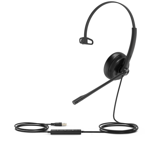 Diadema Alámbrica UH34 Mono de Yealink USB Compatible con Teléfonos IP y Computadoras.
