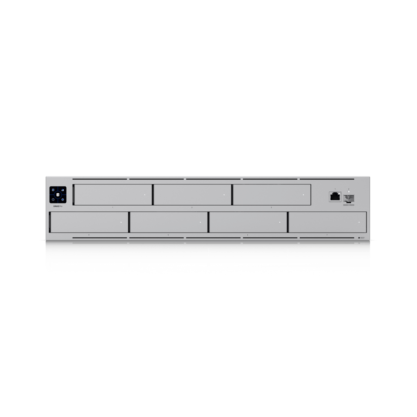 UNAS Pro Servidor de Almacenamiento en Red de 2U Rack con (7) Bahías para HDD/SSD de 2.5/3.5" con 1 Puerto 10GbE  y 1 Puerto SFP+ 10G