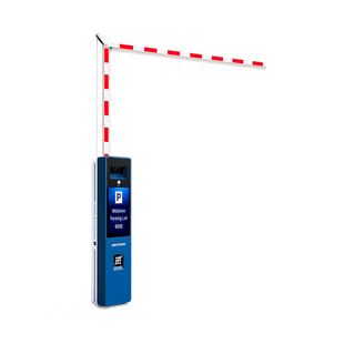 Barrera Vehicular DERECHA Todo en Uno / Brazo Articulado Incluido de 4 mts / Cámara ANPR Integrada / Boton de Ayuda / Pantalla LCD / Apertura en 4 segundos