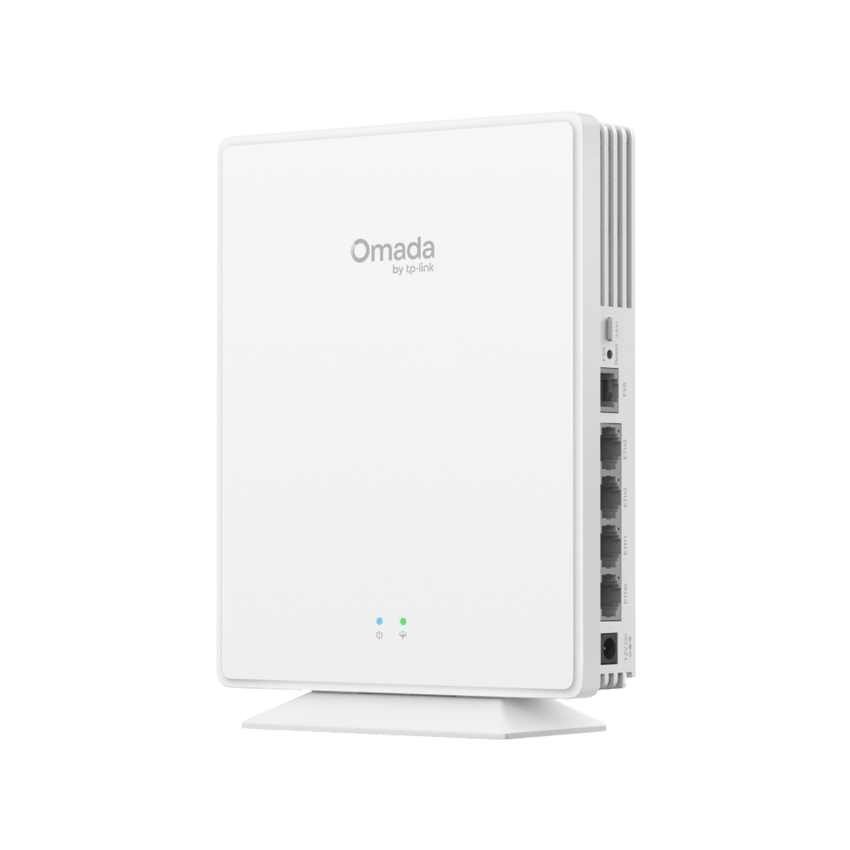 Access Point Wi-Fi 6 GPON Desktop / AX1800 1.8 Gbps / 4 Puertos Gigabit + 1 FXS / Gestión Omada Unificada / Cobertura 140 m² (1500 ft²) / Hasta 120 Clientes / MU-MIMO 2x2 / OFDMA