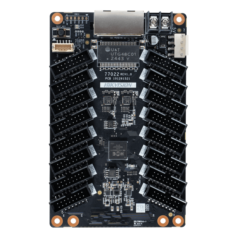 Tarjeta Receptora 16 Puertos / Carga Máxima 512×512 Píxeles / 16 Bit Nivel de Gris / Corrección de Cromaticidad Punto a Punto / Ajuste Gamma RGB Independiente / Compatible con 3D