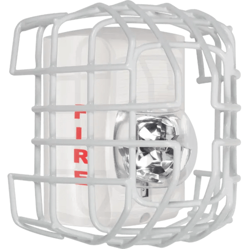 Protector De Rejilla Anti Vandalismo Y Golpes Accidentales, Color Blanco, Para Sirenas/Estrobos/Bocinas System Sensor, Montaje En Superficie, 7.49"Altox6.74"Anchox6.09"Profundidad