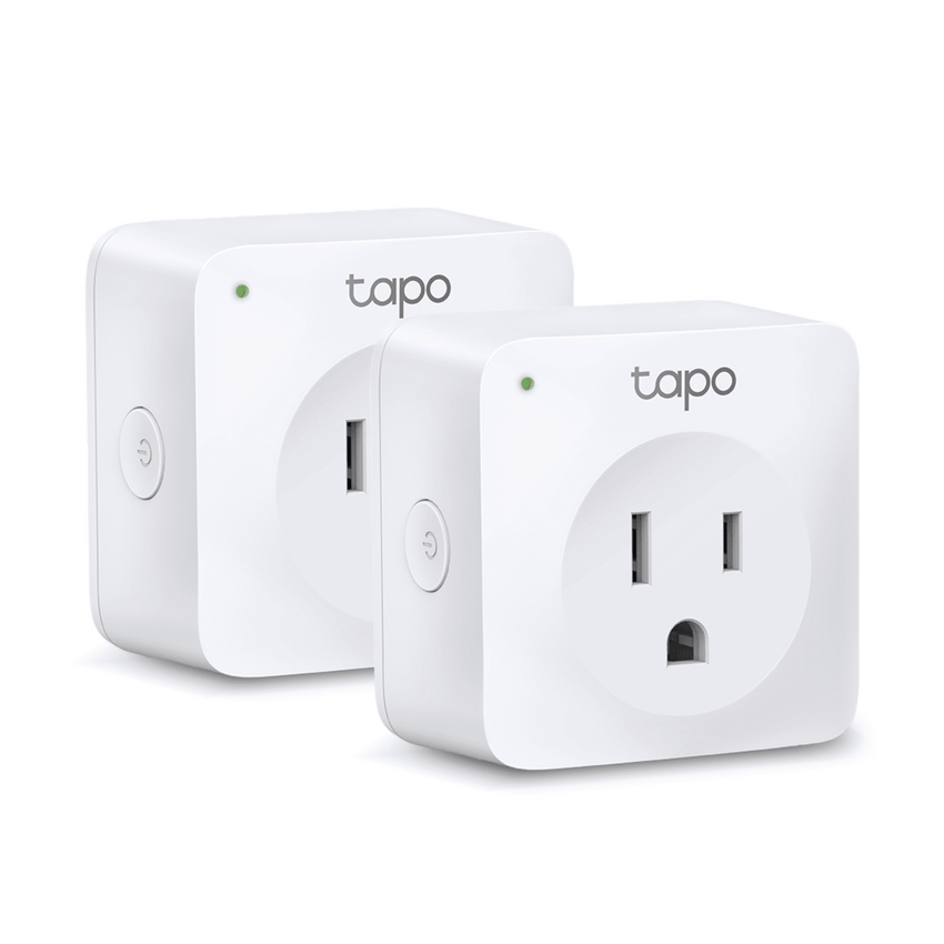 Mini tomacorriente inteligente Wi-Fi, 100 - 120V~, 50/60Hz, 15.0A, compatible con Amazon Alexa y Google Assistant, color blanco.
