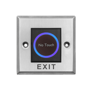 Botón Cuadrado Sin Contacto / Indicador LED / NO / NC / Interior / Acero Inoxidable