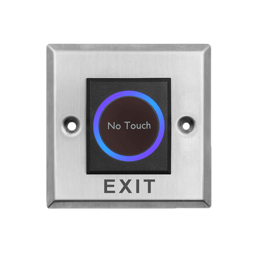 Botón Cuadrado Sin Contacto / Indicador LED / NO / NC / Interior / Acero Inoxidable