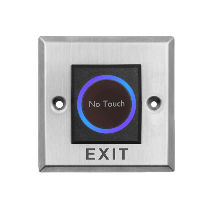 Botón Cuadrado Sin Contacto / Indicador LED / NO / NC / Interior / Acero Inoxidable