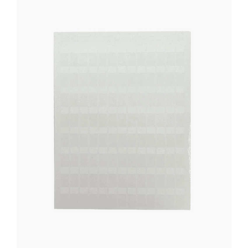 Hojas con 1000 Etiquetas Poliofina para Impresora Láser/Inyección de Tinta, Ancho 96.3mm x Alto 7.6mm, Color Blanco