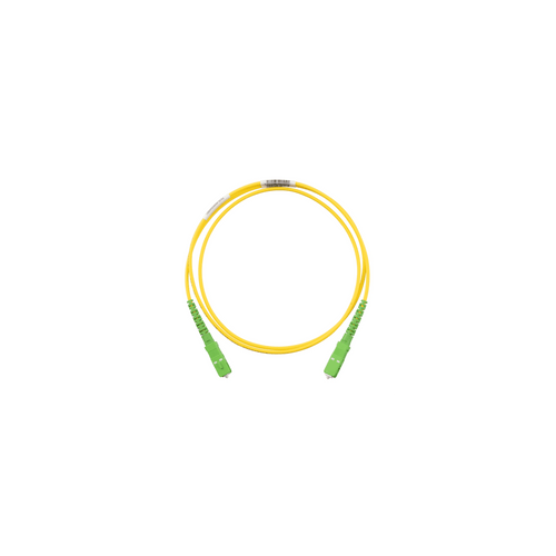 Jumper de Fibra Optica Monomodo 9/125 OS2, SC/APC-SC/APC Simplex, OFNR (Riser), Color Amarillo, 5 Metros