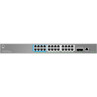 Switch de Red Empresarial L2++ / Serie GWN7800 Pro / 24 Puertos Gigabit PoE 400W / 2 SFP+ / Gestión Cloud GDMS / VLAN 4K / QoS Avanzado / Seguridad Integral