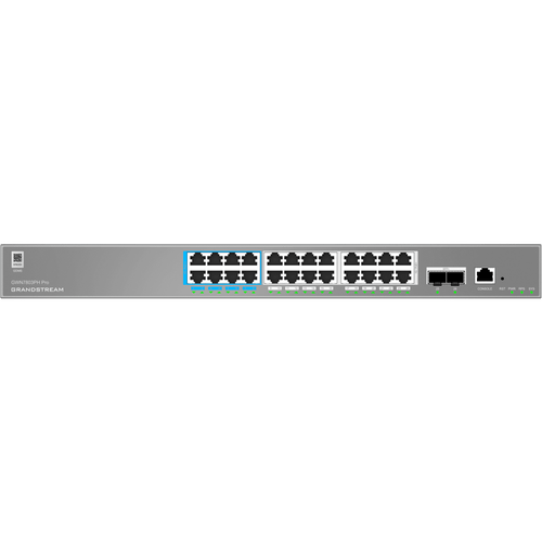 Switch de Red Empresarial L2++ / Serie GWN7800 Pro / 24 Puertos Gigabit PoE 400W / 2 SFP+ / Gestión Cloud GDMS / VLAN 4K / QoS Avanzado / Seguridad Integral