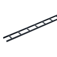 Charola Tipo Escalerilla de Secciones Rectas, 15 in (381 mm) de Ancho, Travesaños a Intervalos de 9 in (229 mm), Tramo de 10 ft (3.05 m), de Acero, Color Negro