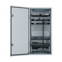 Gabinete Industrial Preconfigurado de Montaje en Pared, Fabricado en Acero Bajo en Carbono, Protección NEMA 4/12 IP66, de 26 UR, Color Gris