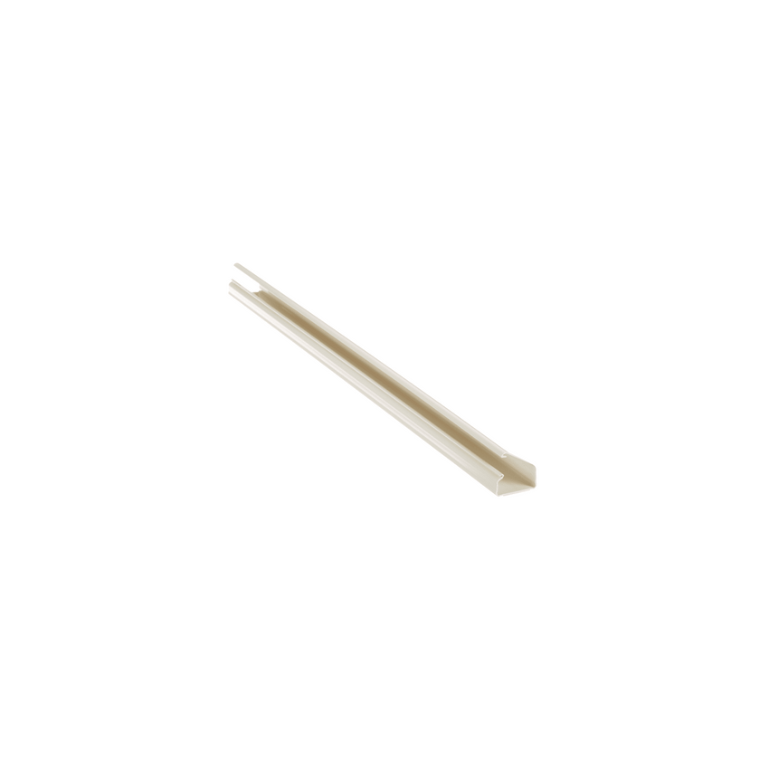 Canaleta LD10 de PVC rígido, con cinta adhesiva para instalación sin herramientas, de 38.4 x 24 x 2438 mm, Color Blanco Mate