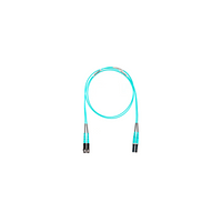 Jumper de Fibra Optica Multimodo 50/125 OM3, LC-SC Duplex, OFNR (Riser), Color Aqua, 15 Metros (49.21 Pies)