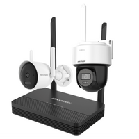 Kit IP Inalámbrico 4 Megapixel / NVS 4 Canales / 1 Cámara Bala Exterior + 1 Cámara Turret Interior con Lente 2.8 mm y Dual Light / Audio Bidireccional (Micrófono y Bocina) / Soporta Micro SD de 512 GB