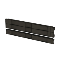 Tapa Ciega de Plástico de Instalación Rápida (Sin Herramientas / A Presión), para Rack de 19" 2 UR Color Negro