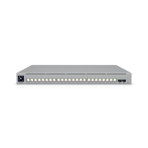 Enterprise Campus 24 PoE, Switch Empresarial Etherlighting™ PoE+++ Capa 3 de 24 Puertos (16 x 10 GbE y 8 x 2.5 GbE)  y 2 Puertos SFP28 de 25 G de Alta Disponibilidad