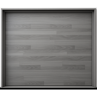Puerta de Garage de Alta Calidad / Estilo Americano / Acabado Laminado PREMIUM / Color Gris / 16x8 Pies.