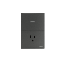 Placa con Interruptor Sencillo y 1 Toma  Corriente 10 -15 A 127 V  60 Hz.