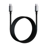 Cable de Carga USB-C a C 1.5 Metros (4.92 Pies) / Tecnolog�a GaN (Nitruro de Galio / Fast-Charging / Potencia 60W / Velocidad Transferencia 480 Mbps / Material Nylon / Conector Aluminio Anodizado
