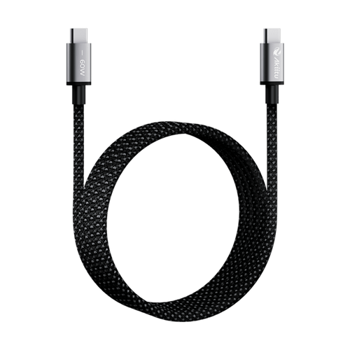 Cable de Carga USB-C a C 1.5 Metros (4.92 Pies) / Tecnolog�a GaN (Nitruro de Galio / Fast-Charging / Potencia 60W / Velocidad Transferencia 480 Mbps / Material Nylon / Conector Aluminio Anodizado