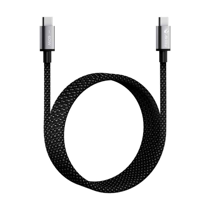 Cable de Carga USB-C a C 1.5 Metros (4.92 Pies) / Tecnolog�a GaN (Nitruro de Galio / Fast-Charging / Potencia 60W / Velocidad Transferencia 480 Mbps / Material Nylon / Conector Aluminio Anodizado