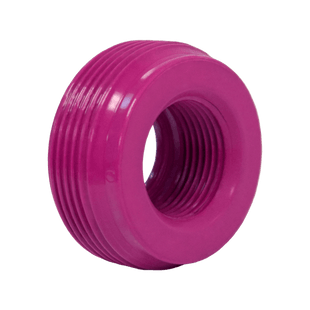 Reducción Bushing Aluminio de 2" a 1" / Con Recubrimiento de Uretano Purpura.