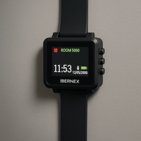 Reloj Receptor Inalámbrico de Muñeca / Display LCD a Color / Batería Recargable / Indicación Visual y Acústica de Alarmas / Almacena hasta 3000 Caracteres / Conexión Inalámbrica por Radiofrecuencia