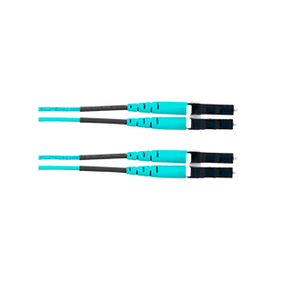 Jumper de Fibra Óptica Multimodo 50/125 OM4, LC-LC Duplex, OFNR (Riser), Color Aqua, 40 Metros (131.23 Pies)
