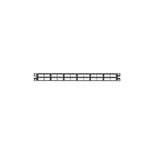 Panel de Parcheo Modular Mini-Com (Sin Conectores), Plano, Blindado, Alta Densidad, de 48 Puertos, 1UR