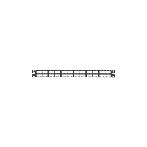 Panel de Parcheo Modular Mini-Com (Sin Conectores), Plano, Blindado, Alta Densidad, de 48 Puertos, 1UR
