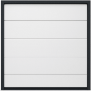 Puerta de Garage de Alta Calidad / Linea Central / Color Blanco 20x9 pies,  AISLADA, Estilo Americana.